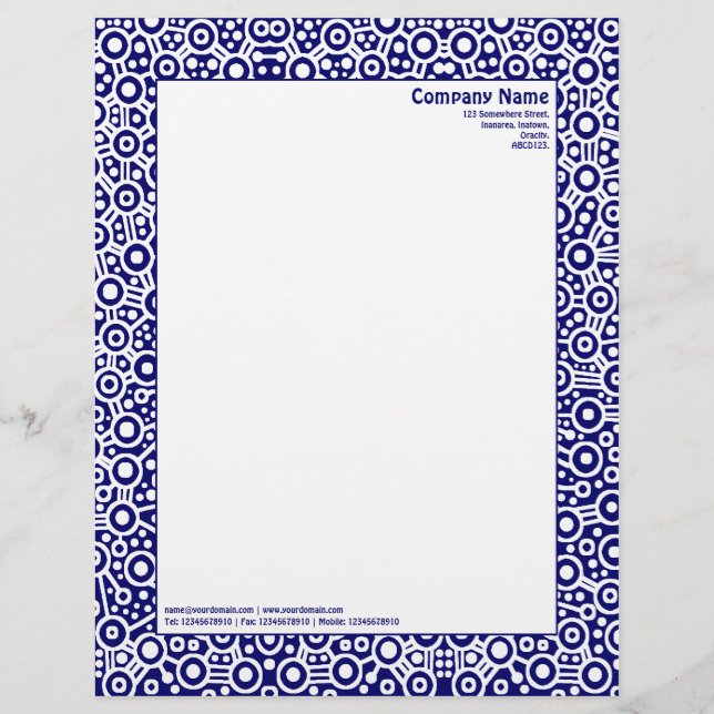 En-tête De Lettre Personnalisée ET Circuity - Bleu foncé (000066) (Devant)