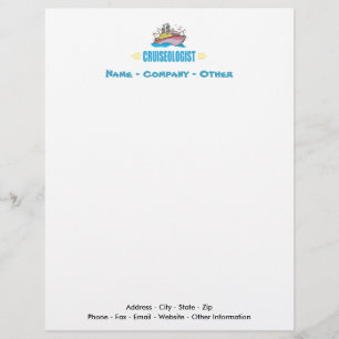 En-tête De Lettre Personnalisée Funny Cruise Ship Travel Agency Vacances