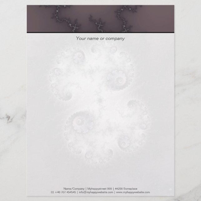 En-tête De Lettre Personnalisée Gardien de pierre - Art fractal (Devant)