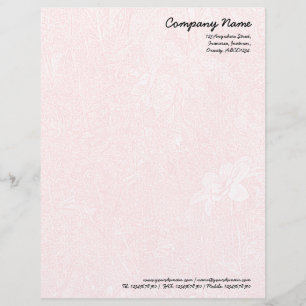 En-tête De Lettre Personnalisée Jardin - Rose subtil