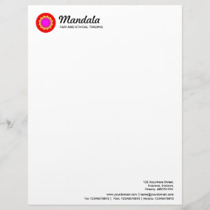 En-tête De Lettre Personnalisée Kaleidoscopic Mandala 020