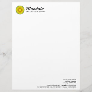 En-tête De Lettre Personnalisée Kaleidoscopic Mandala 039