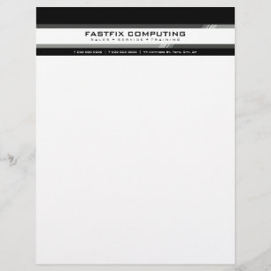 En-tête De Lettre Personnalisée LETTRE D'AFFAIRES SIMPLE :: high-tech zing 1L