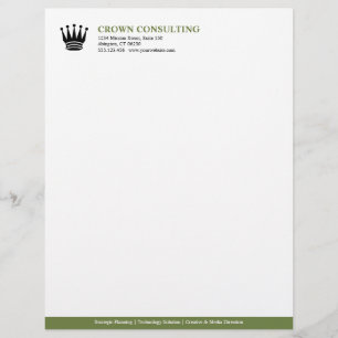 En-tête De Lettre Personnalisée Logo personnalisé Executive green strié profession