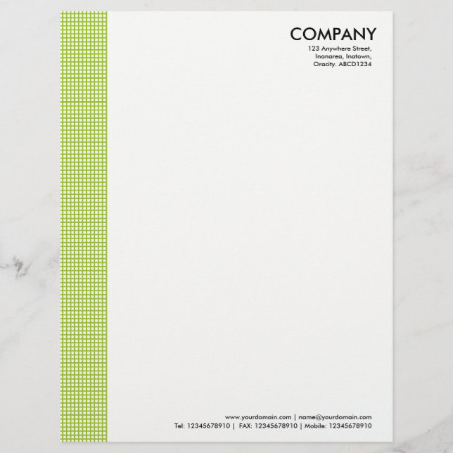 En-tête De Lettre Personnalisée Marge carrée - Martian Green (Devant)