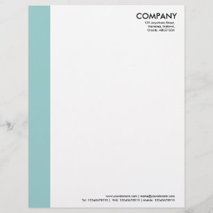 En-tête De Lettre Personnalisée Marge de couleur - Vert bleu clair
