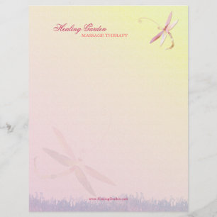 En-tête De Lettre Personnalisée Misty Field Dragonfly Business