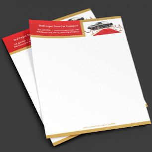 En-tête De Lettre Personnalisée Modèle d'entête de lettre Tapis Rouge pour Service