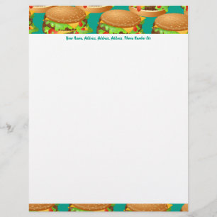 En-tête De Lettre Personnalisée Papier peint d'hamburger, papier peint