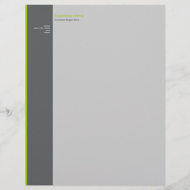 En-tête De Lettre Personnalisée Rayure verte simple moderne élégante simple (Devant)