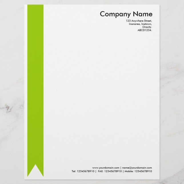 En-tête De Lettre Personnalisée Ruban - Martian Green (Devant)