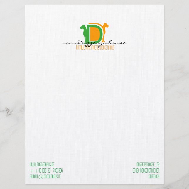 En-tête De Lettre Personnalisée Série DD (Devant)
