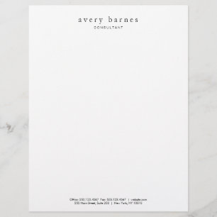 En-tête De Lettre Personnalisée Simple White Creative Professional Moderne