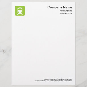 En-tête De Lettre Personnalisée Symbole du train - Martian Green