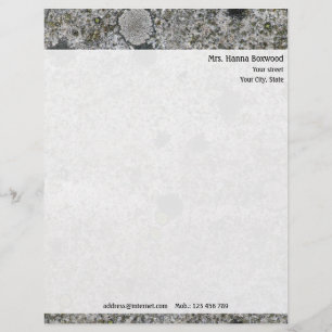 En-tête De Lettre Personnalisée Texture personnelle de roche de granit avec