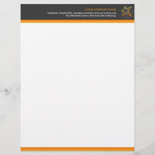 En-tête De Lettre Personnalisée Toute entreprise avec en-tête Star