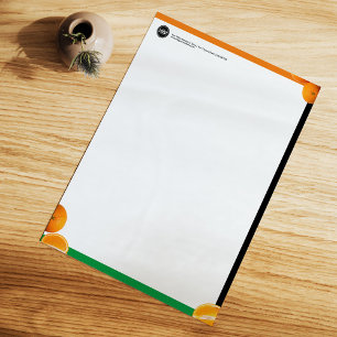 En-tête De Lettre Personnaliser l'entreprise Orange Company