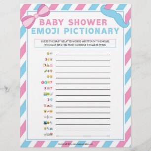 En-tête De Lettre Pictionnaire Emoji bébé [Surprise genre]