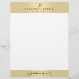 En-tête De Lettre Plaine moderne de Faux de monogramme élégant