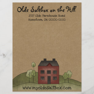 En-tête de lettre primitif Olde Red Saltbox