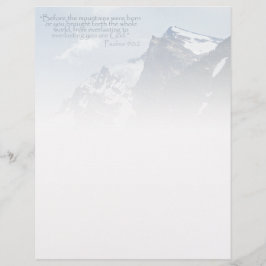 En-tête De Lettre Psaumes 90:2 Montagnes Rocheuses Inspiration