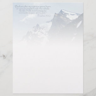 En-tête De Lettre Psaumes 90:2 Montagnes Rocheuses Inspiration