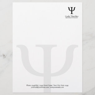 En-tête De Lettre Psi symbole psychologue professionnel en-tête