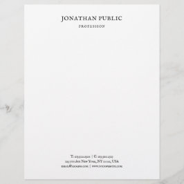 En-tête De Lettre Regard nostalgique blanc élégant classique de