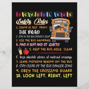 En-tête De Lettre règles de sécurité des autobus scolaires