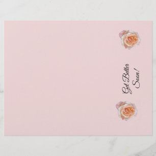 En-tête de lettre S'améliorer Bientôt Papier rose