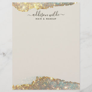 En-tête De Lettre Script de signature holographique Moderne Glam pai