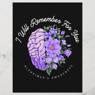 En-tête De Lettre Sensibilisation à la maladie d'Alzheimer Je me sou
