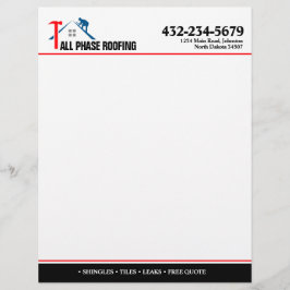 En-tête De Lettre Service de couverture professionnel