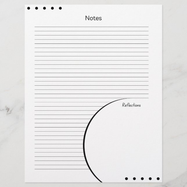 En-tête De Lettre Service ecclésiastique Christian Black Pois (Devant)