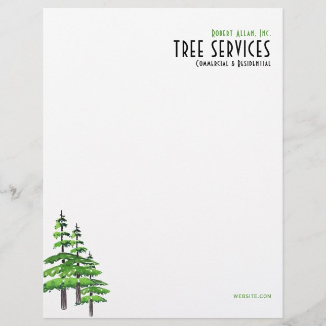 En-tête De Lettre Services d'arbre paysager (Devant)