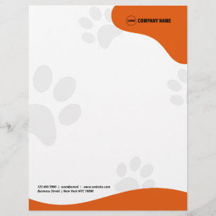 En-tête De Lettre Services de l'émetteur de l'animal personnalisés