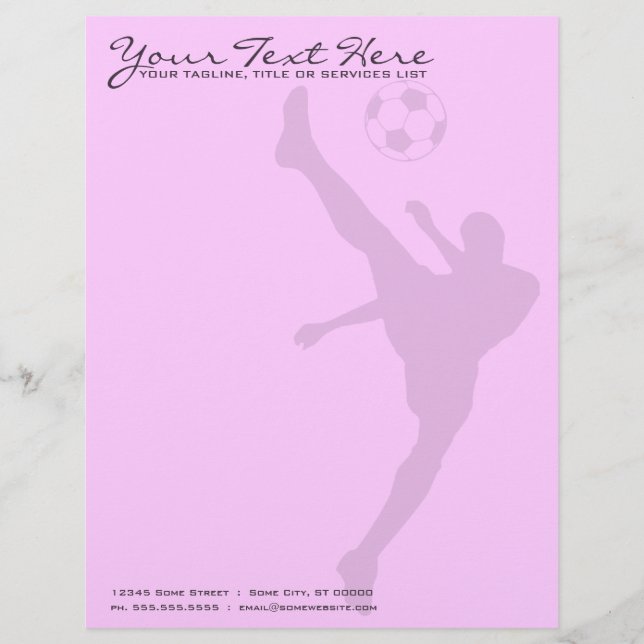 En-tête De Lettre silhouette de football (Devant)