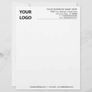 En-tête De Lettre Simple personnalisation de votre logo Business Nam