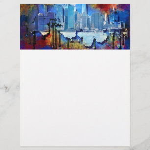 En-tête De Lettre SlipperyJoe NYC graffiti lune entourée de tourbill