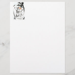 En-tête De Lettre Snowman en Tête-à-lettres à neige