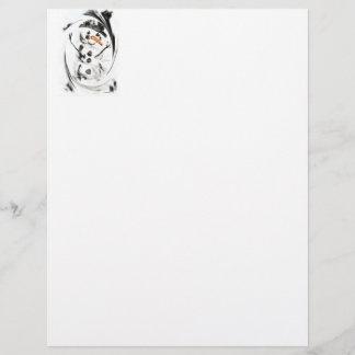 En-tête De Lettre Snowman en Tête-à-lettres à neige