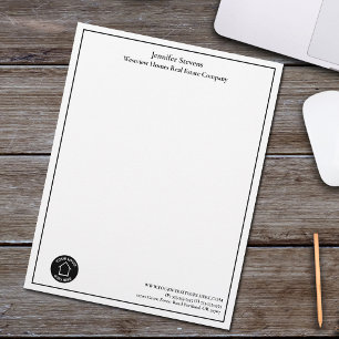 En-tête De Lettre Société immobilière Entreprise personnalisée Logo