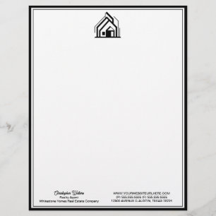 En-tête De Lettre Société immobilière Logo de Realtor personnalisé