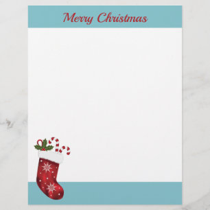 En-tête De Lettre Stockage Rouge De Noël Avec Texte Personnalisé
