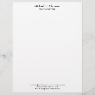 En-tête De Lettre Style rétro Élégant Plaque blanche simple