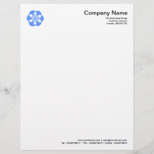 En-tête De Lettre Symbole du cercle de culture 02 - Bleu bébé