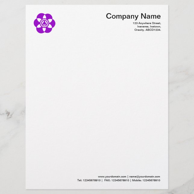 En-tête De Lettre Symbole du cercle de culture 02 - violet (Devant)