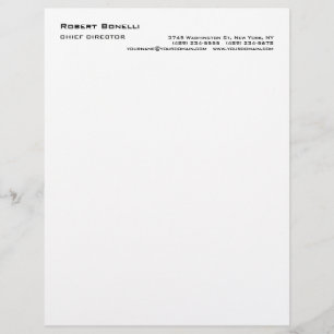 En-tête De Lettre Taille standard minimaliste blanche moderne