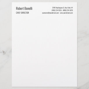 En-tête De Lettre Taille standard minimaliste blanche moderne