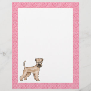 En-tête De Lettre Tervueren à poil doux Motif Cœur Rose
